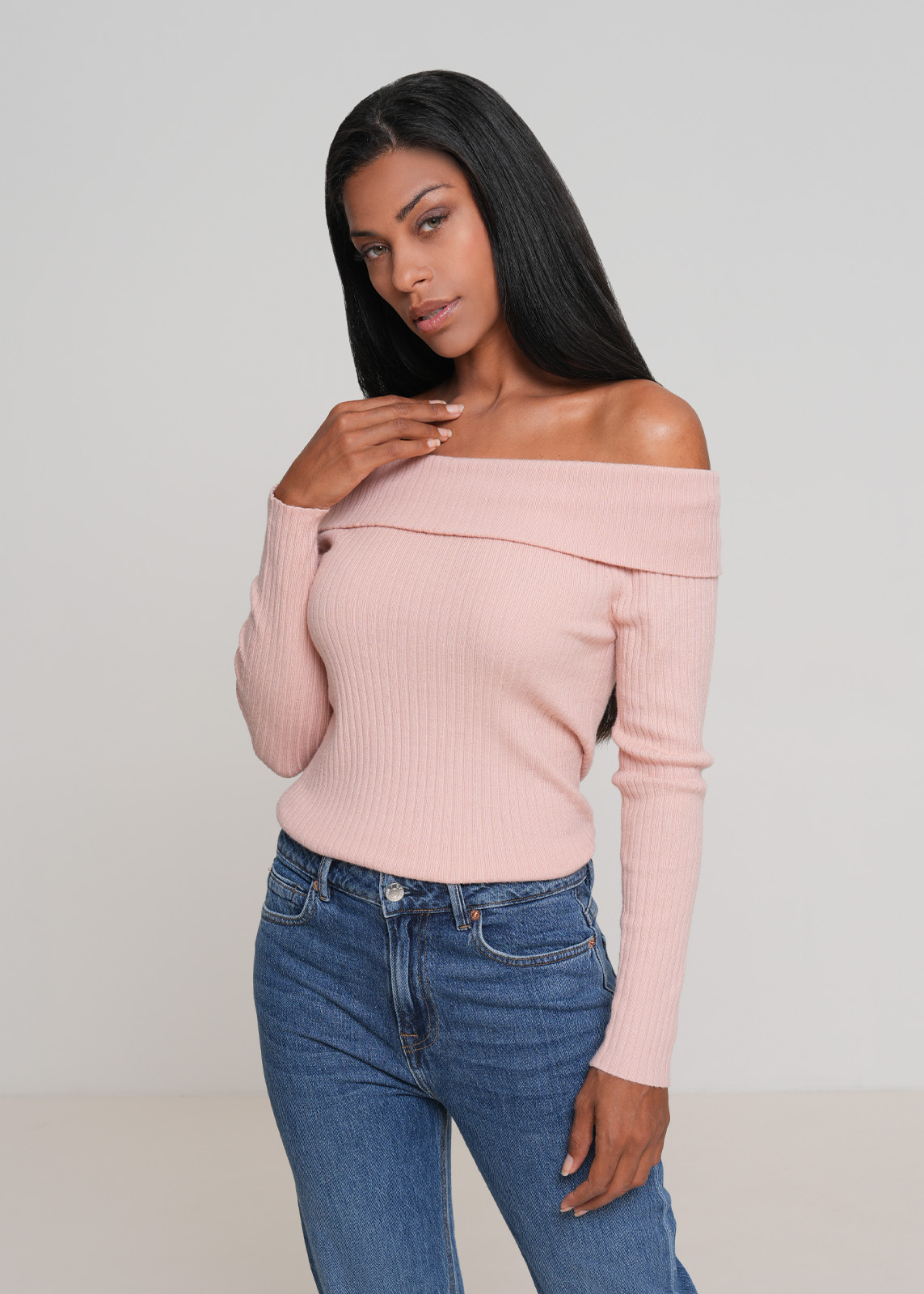 【ララ】 Off The Shoulder Pullover Lola Off-Shoulder-Pullover - ibizamode